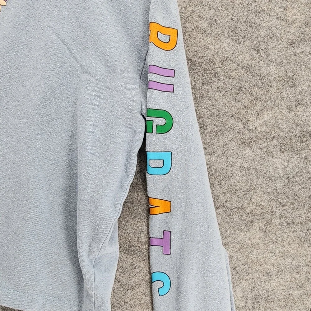 Rugrats Shirt Womens Juniors Large Long Sleeve Cropped Blue